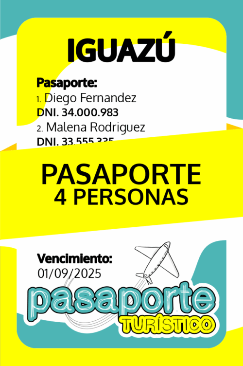 Pasaporte IGUAZÚ - x4